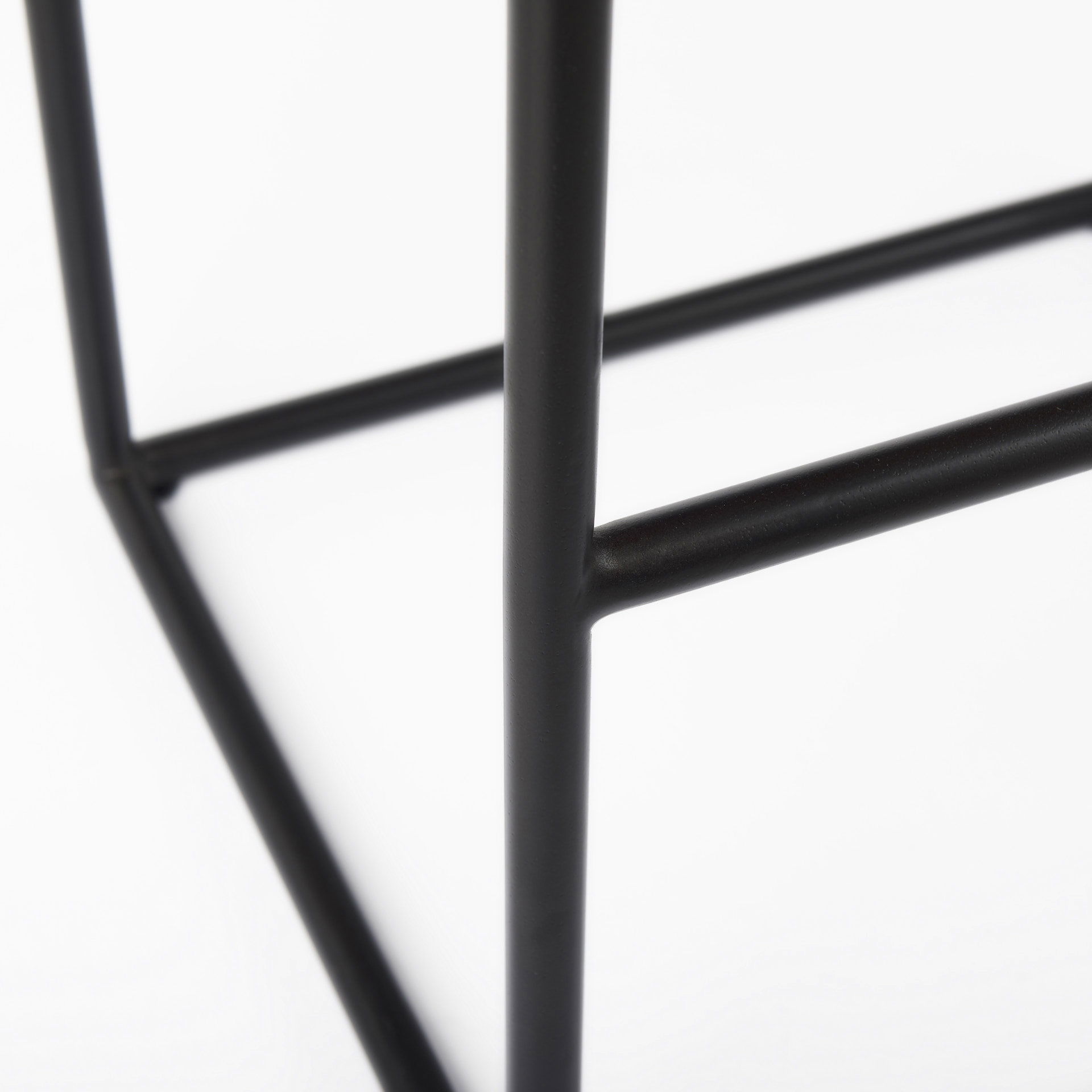 Clarissa 18.0L x 16.0W x 30.25H Dark Brown Woven Leather Seat with Black Metal Frame Bar Stool, Counter & Bar Stool by Mercana, 18" length x 16" width x 30" height View 10