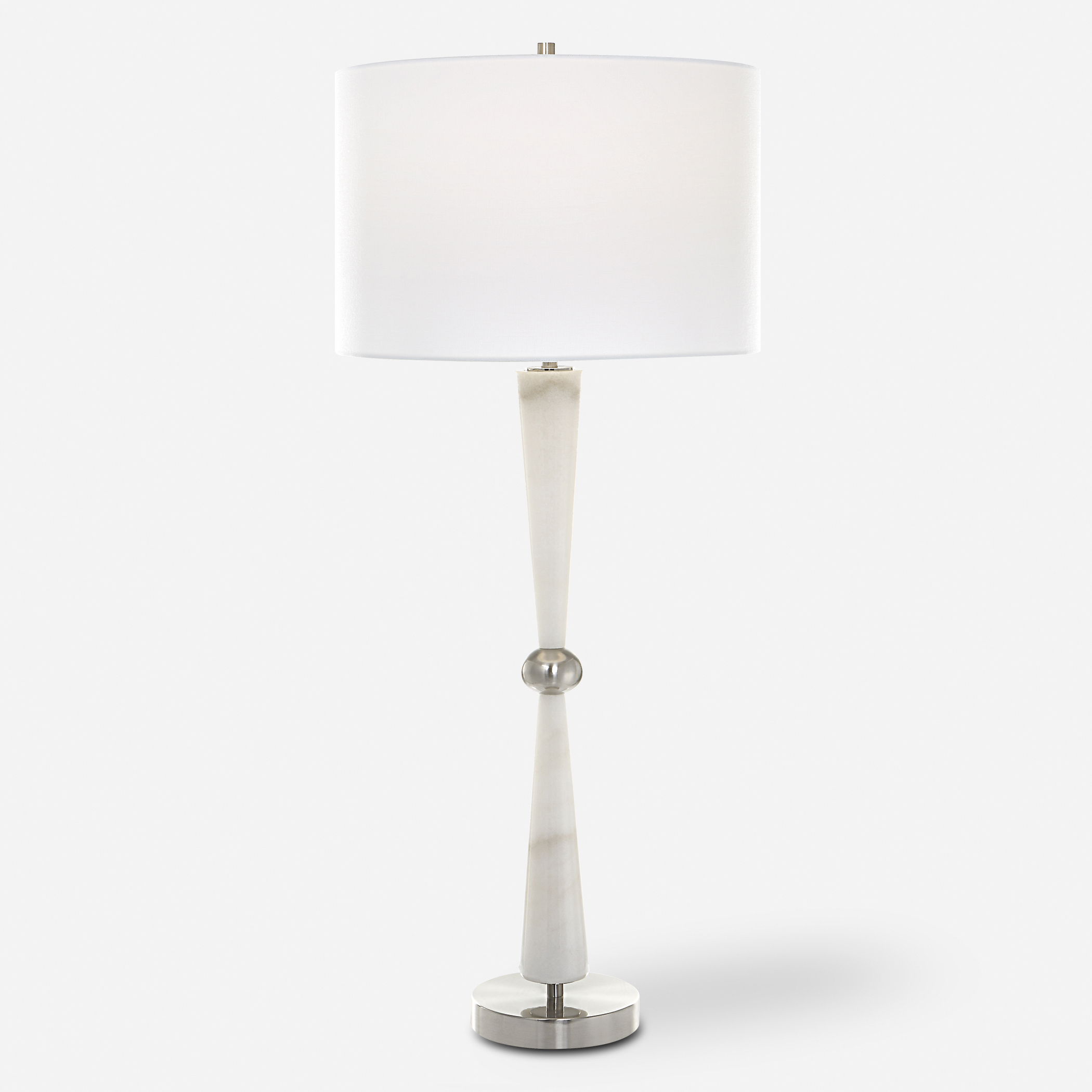 Hourglass White Table Lamp large image 