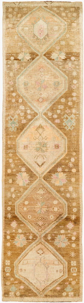 Antique One of a Kind Handmade Rug, by Surya, 11'10" length x 3'2" width
