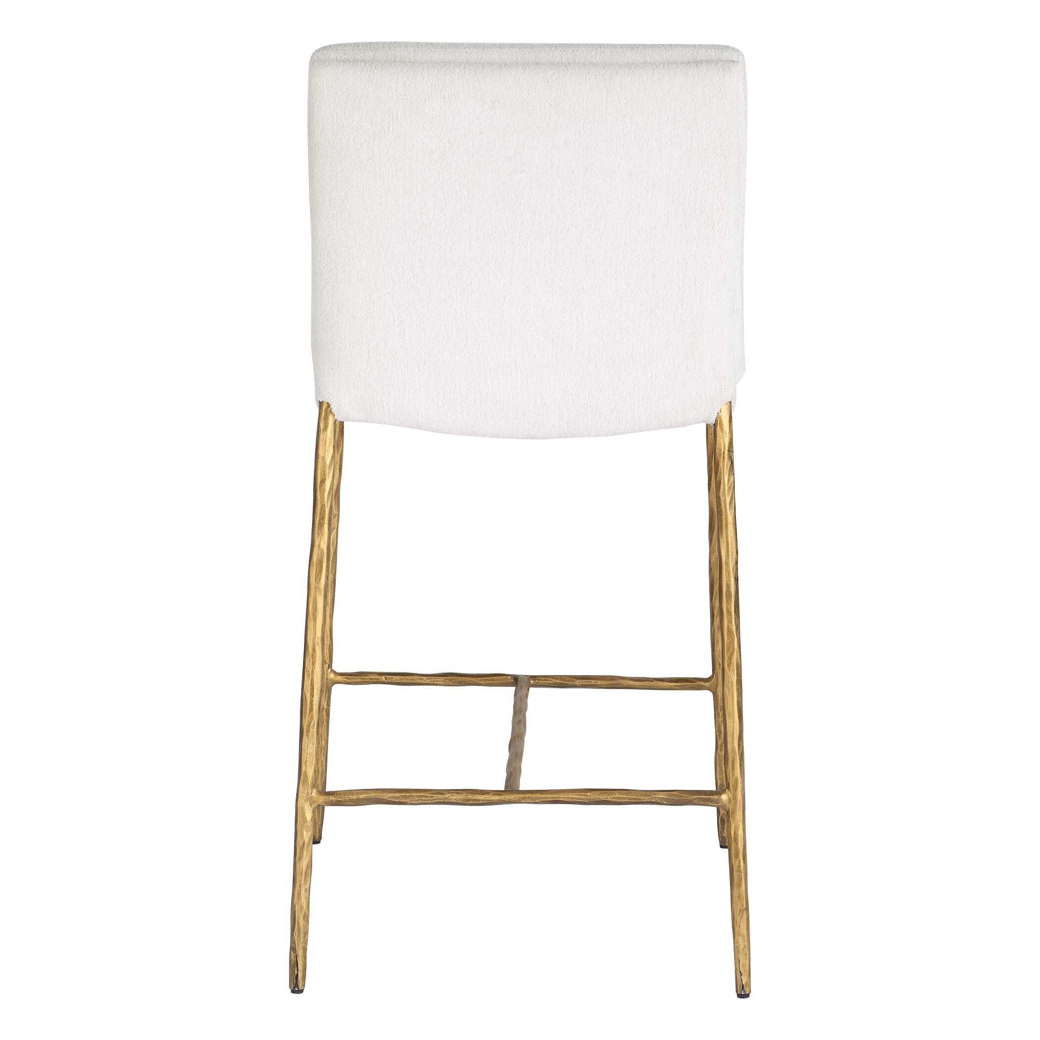 Ascend White Counter Stool, Furniture by Uttermost, 18.25" width x 38.75" height x 21.75" depth View 8