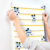 Disney Mickey Mouse Stripe Yellow Wallpaper, by York Wall, 33' length x 1'8.5" width x 0.02" depth thumbnail 5