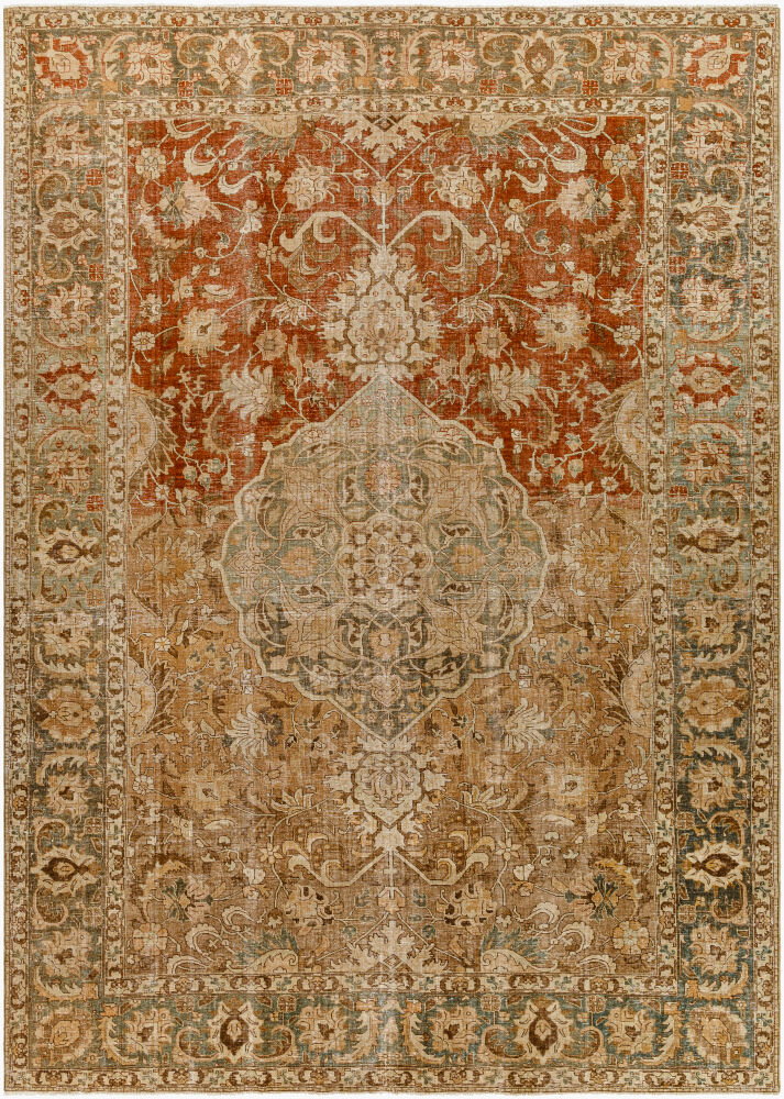 Antique One of a Kind Handmade Rug, by Surya, 11'3" length x 7'9" width