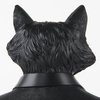 Murray 13H Black Painted Resin Fox in a Suit Bust, Decorative Object by Mercana, 6" length x 4.5" width x 13" height thumbnail 7