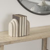 Empire Sandstone Resin Arc Book End Set, Bookend by Mercana, 5.75" length x 5" width x 8" height thumbnail 3