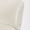 Niles Wingback Dining Side Chair | Cream Fabric with Dark Brown Wooden, Dining Chair by Mercana, 22.5" length x 24.5" width x 32" height thumbnail 11
