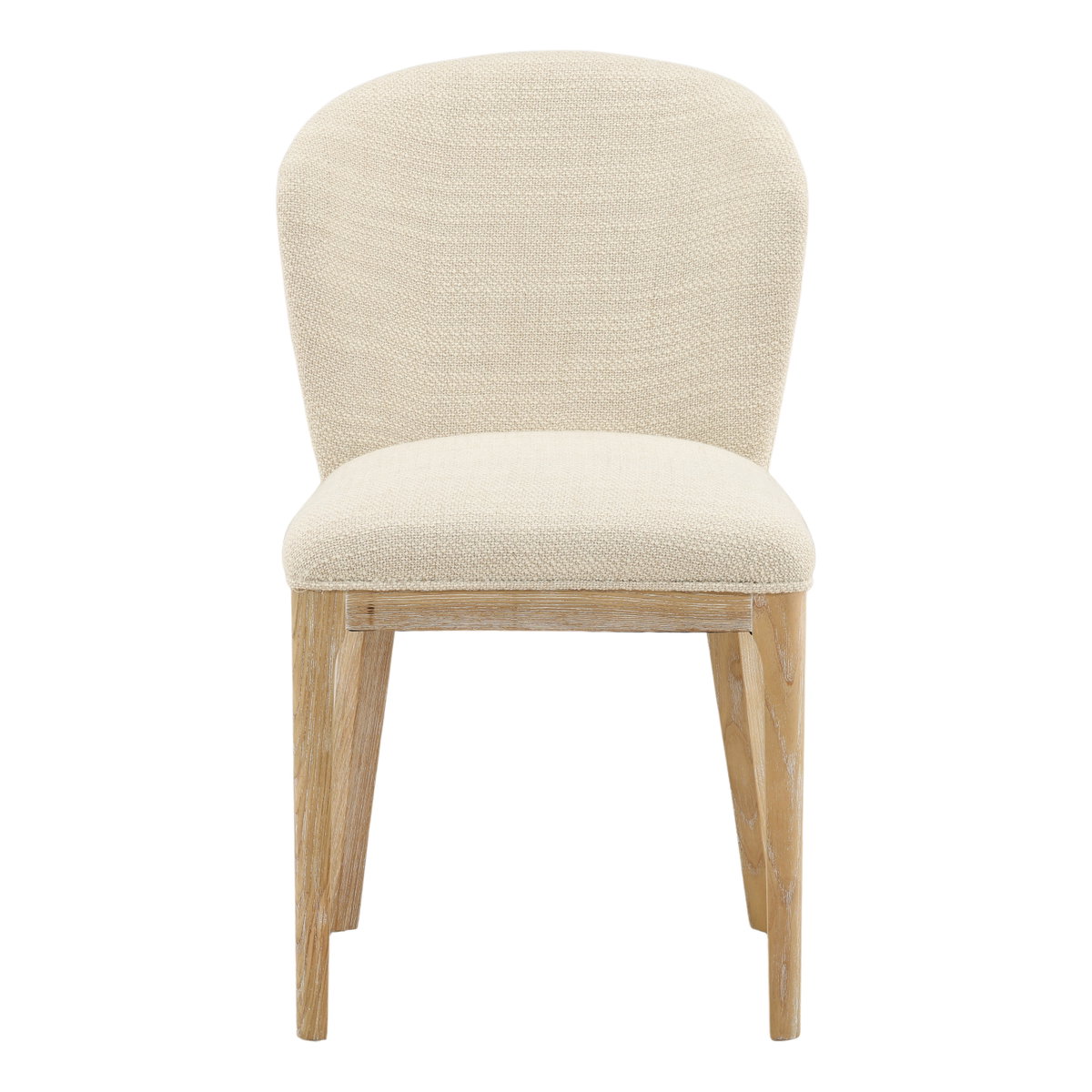 Kaelin Dining Chair Oatmeal, by Dovetail, 19" width x 34.5" height x 23" depth View 2
