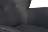 Lombard Wing Chair,Santoni Black Leather, Seating by Sarreid, 34" length x 36" width x 40" height thumbnail 25