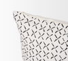 Jayden Cream with Black Print Linen Lumbar Decorative Pillow Cover thumbnail 7
