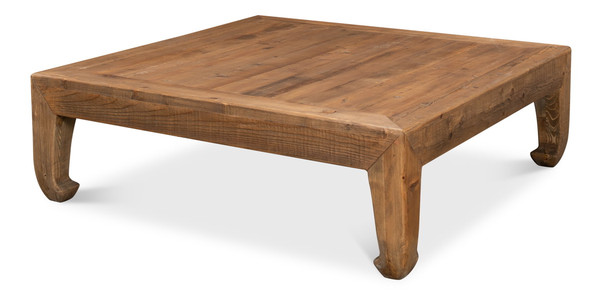 Classic Chinese Coffee Table, by Sarreid, 4'9" length x 4'9" width x 1'6" height View 1