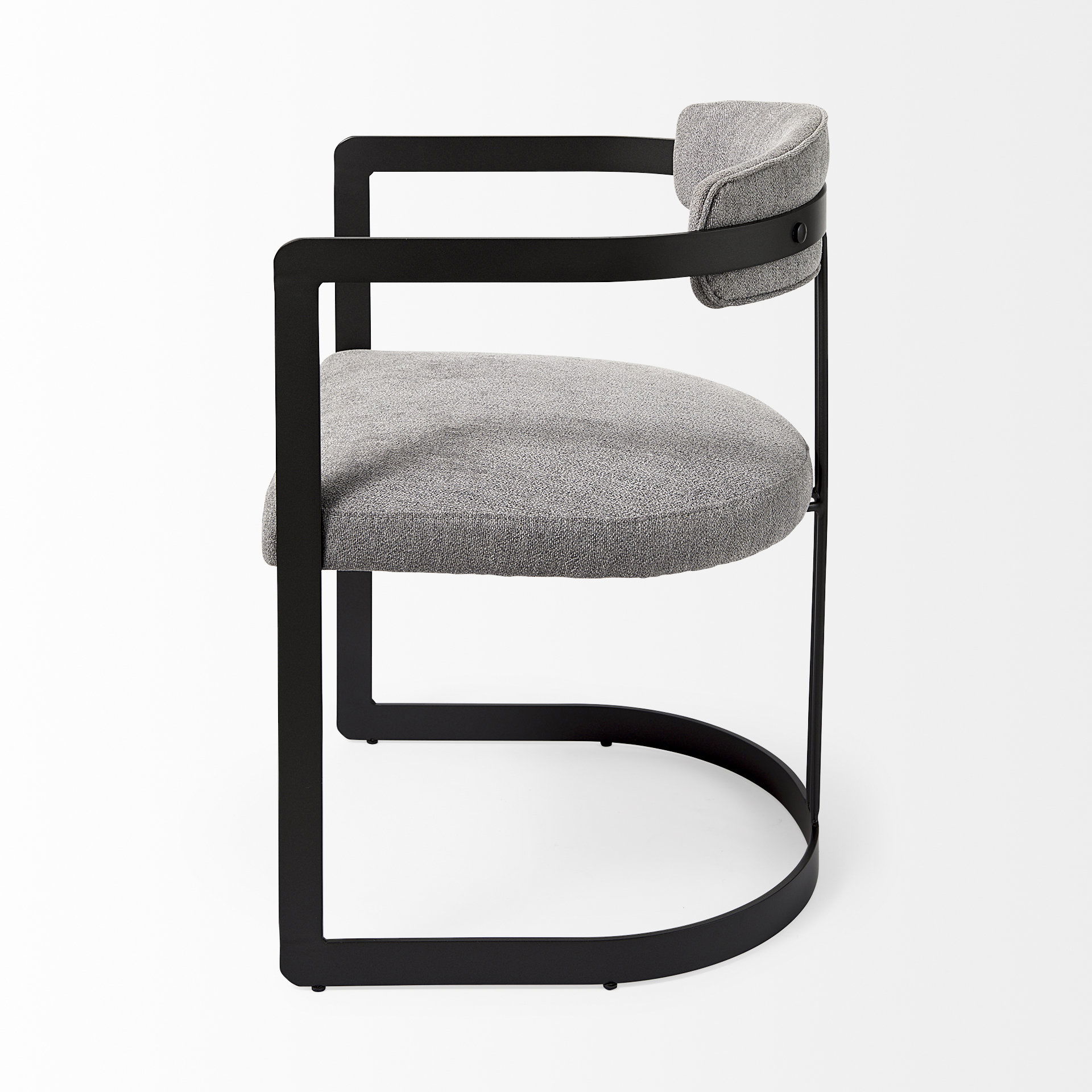 Hollyfield 20.5 x 21.3 x 29.5 Gray Fabric Seat with Gray Iron Frame Dining Chair large image 
