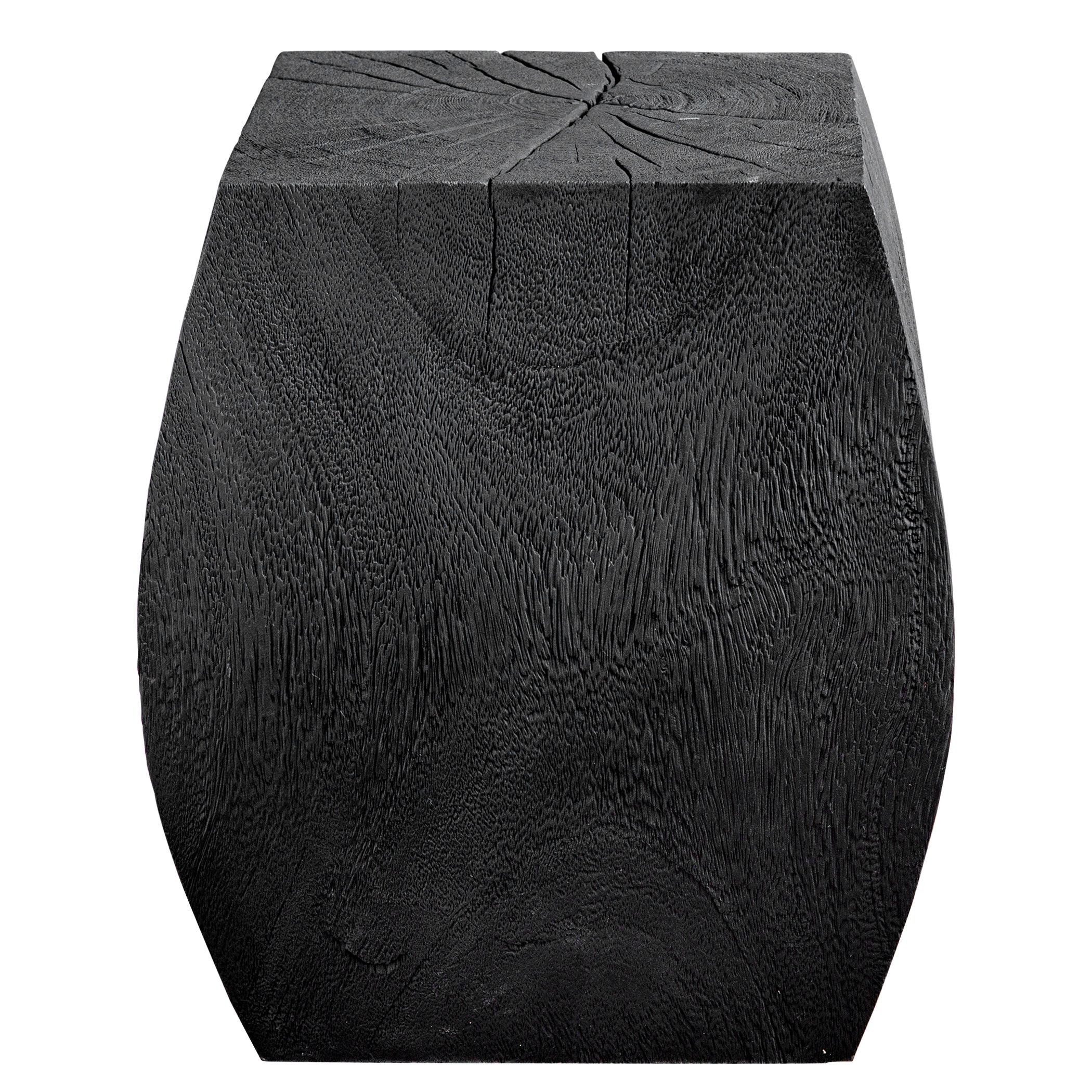 Grove Black Wooden Accent Stool large image 