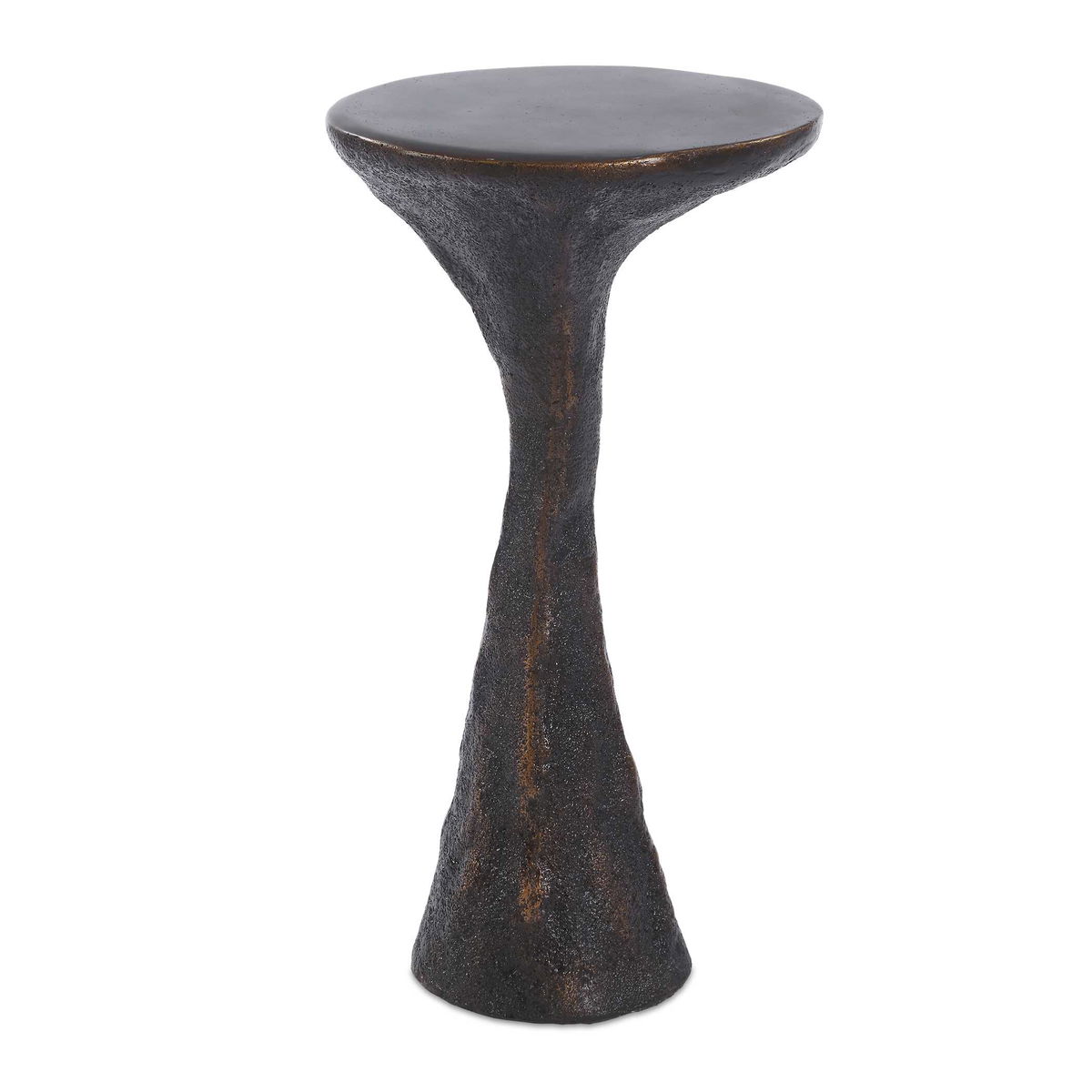Milan Outdoor Dark Bronze Drink Table, Outdoor Table by Uttermost, 11.75" width x 1'10" height x 10.75" depth View 1
