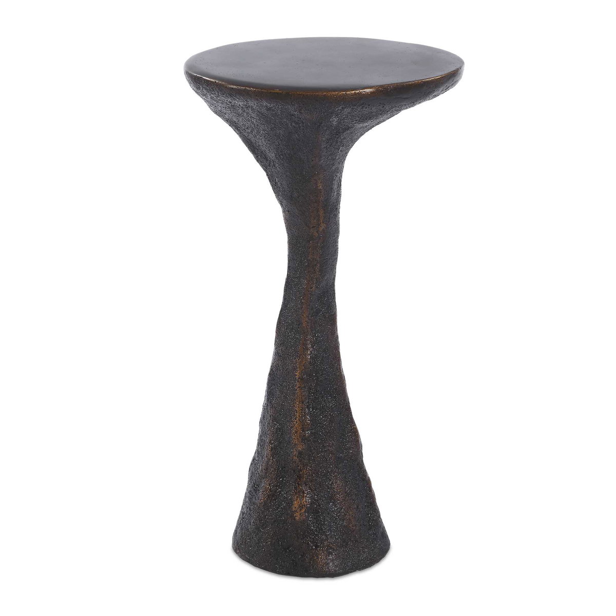 Milan Outdoor Dark Bronze Drink Table, Outdoor Table by Uttermost, 11.75" width x 1'10" height x 10.75" depth View 1