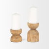 Aleena Wooden Candle Holder (Set of 2) thumbnail 1
