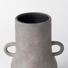 Armani 10.4H Brown-Gray Double Ear Ceramic Vase, by Mercana, 8.07" length x 6.3" width x 10.43" height thumbnail 9