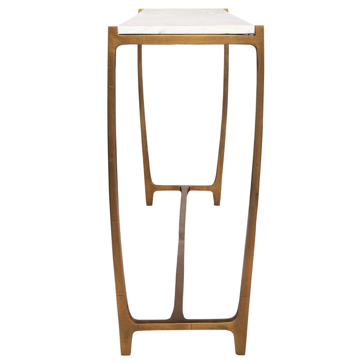 Affinity White Marble Console Table, by Uttermost, 47" width x 30" height x 13" depth View 6