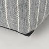 Kensie Large Blue Striped Pouf, Ottoman by Mercana, 14" length x 22" width x 22" height thumbnail 9