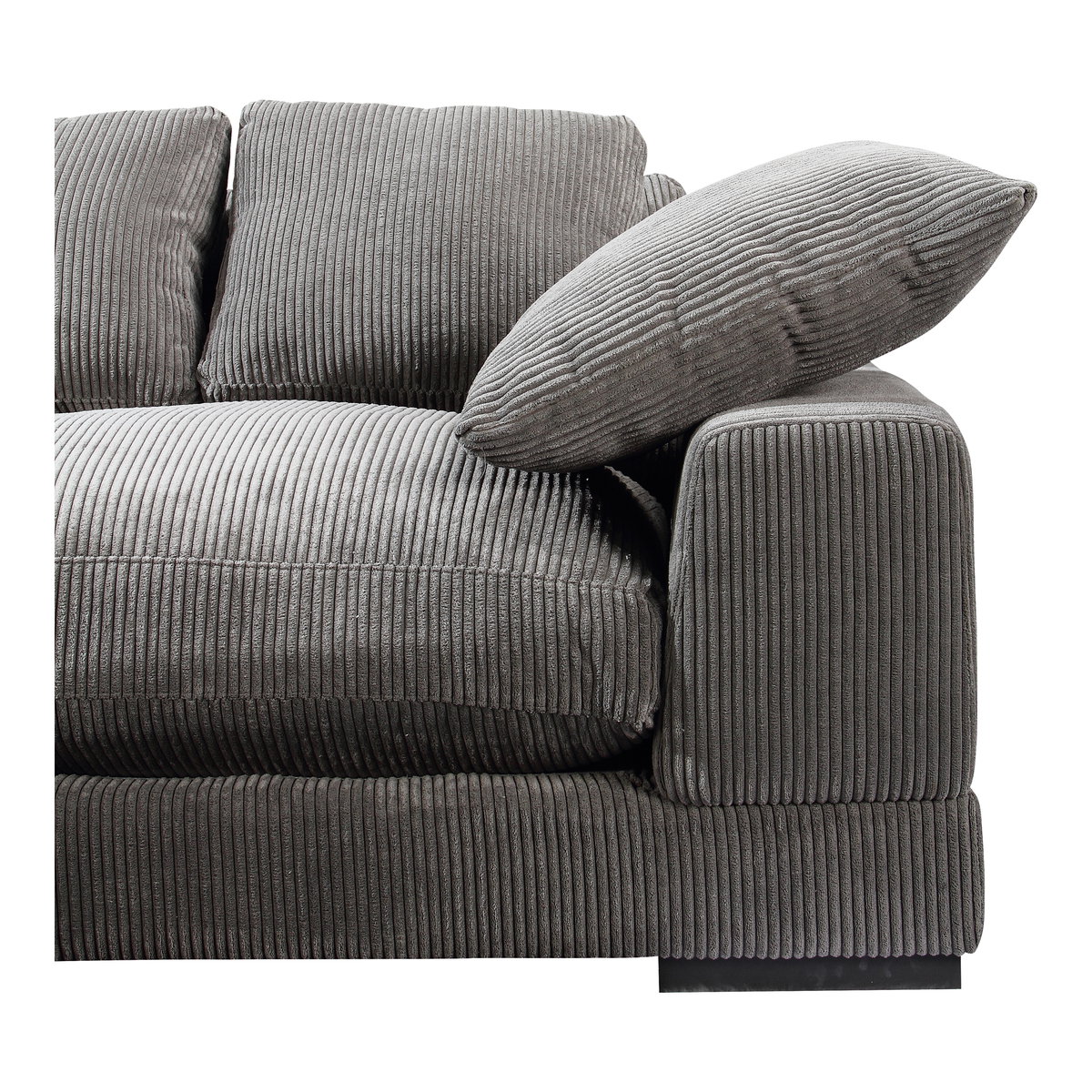 Plunge Sectional Charcoal, Sectional Sofa by Moe's Home, 106" width x 34" height x 46" depth View 4