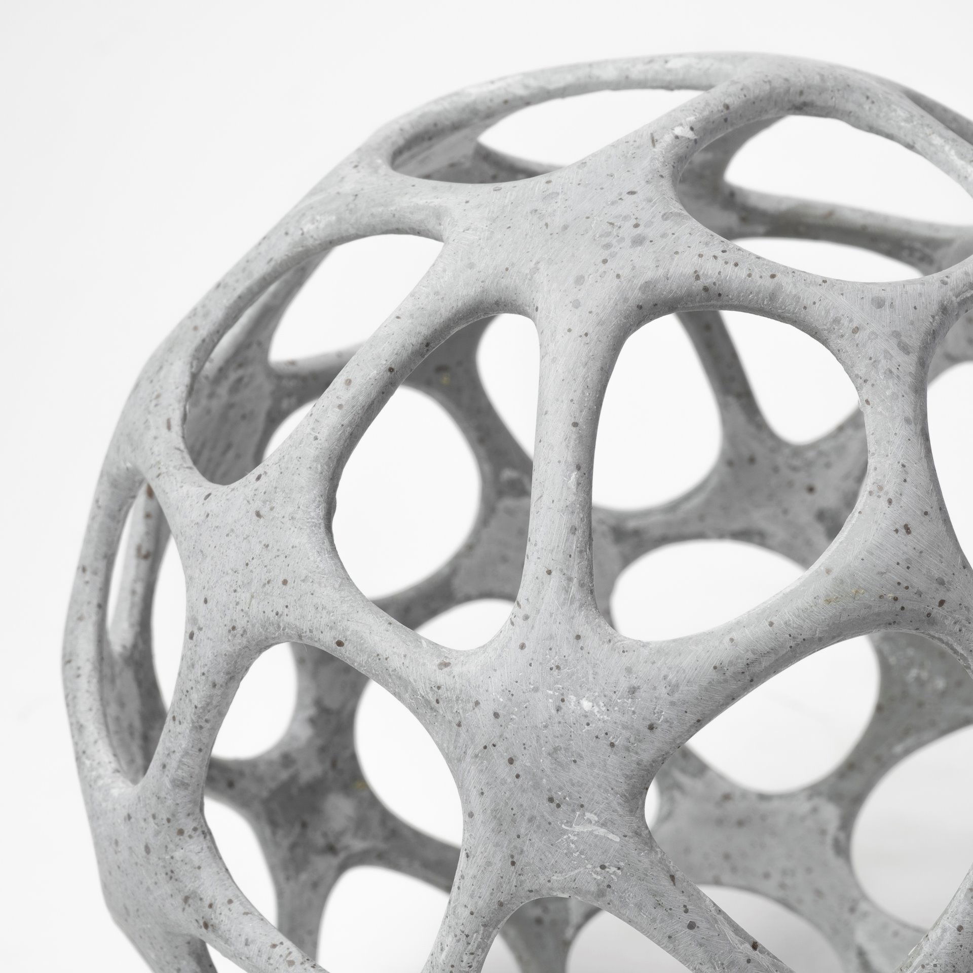 Spiro 7L x 7W Off-White Hollow Decorative Orb large image 