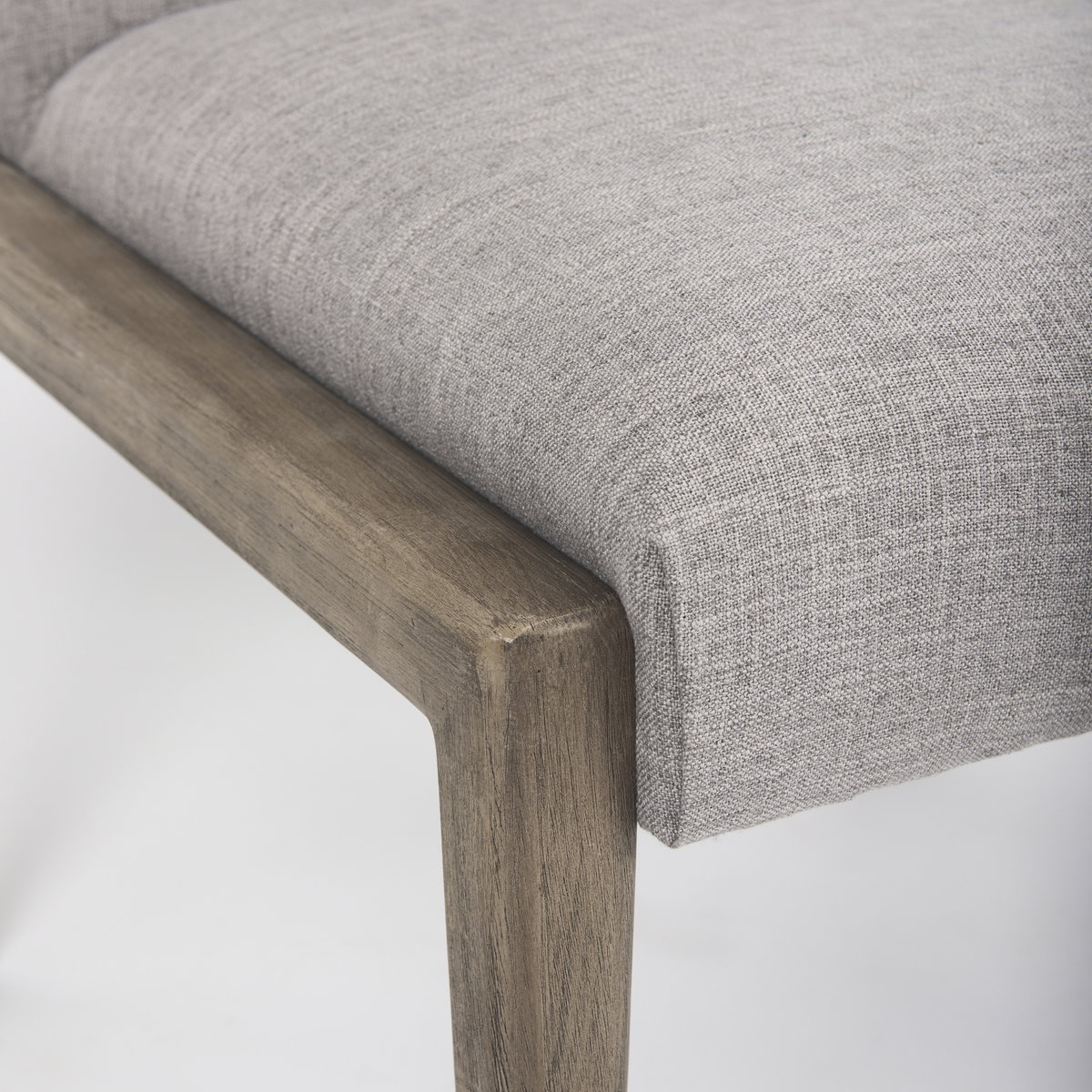 Palisades Curved Back Dining Side Chair | Gray Fabric with Solid Wood, Dining Chair by Mercana, 24.02" length x 25.59" width x 36.22" height View 11