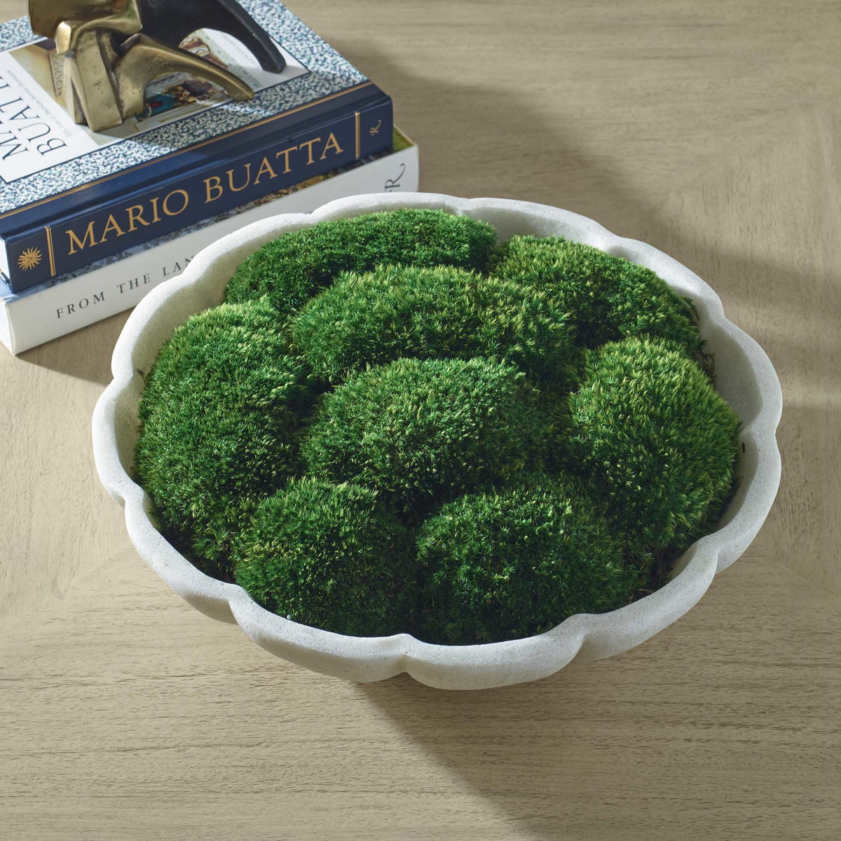Awaken Moss Centerpiece, Decorative by Uttermost, 16.75" width x 6" height x 16.75" depth View 3