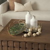 Lenore Round Metal/Mirror Tray Gold (Set of 2), Decorative Object by Mercana, 18.9" length x 18.9" width x 4.33" height thumbnail 2
