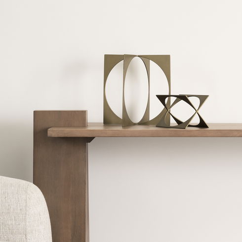 Lima II (Large) 10L x 10W Gold Geometric Decorative Object