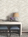 Palm Cove Toile White & Taupe Wallpaper, by York Wall, 27' length x 2'3" width x 0.02" depth thumbnail 3