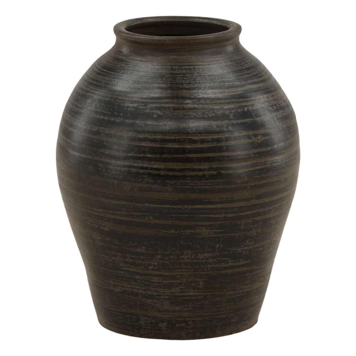 Fabrizio Vase Antique Grey, Decor by Dovetail, 12" width x 15" height x 12" diameter x 12" depth View 1