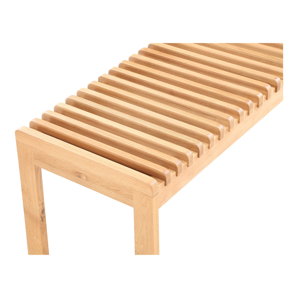Rohe Bench Natural Oak, Benche by Moe's Home, 60" width x 18.11" height x 17.5" depth View 5