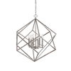 Euclid 6 Light Nickel Cube Pendant, Ceiling Light by Uttermost, 26" width x 30.25" height x 26" diameter x 26" depth thumbnail 1