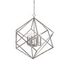 Euclid 6 Light Nickel Cube Pendant, by Uttermost, 2'2" width x 2'6.25" height x 2'2" diameter x 2'2" depth thumbnail 1