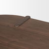 Sohan Dark Brown Elm Wood Oblong Desk, by Mercana, 59" length x 25" width x 30" height thumbnail 9