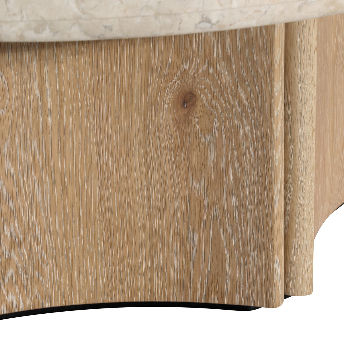 Oja Coffee Table Natural, by Dovetail, 43.25" width x 15.75" height x 43.25" diameter x 43.25" depth View 3
