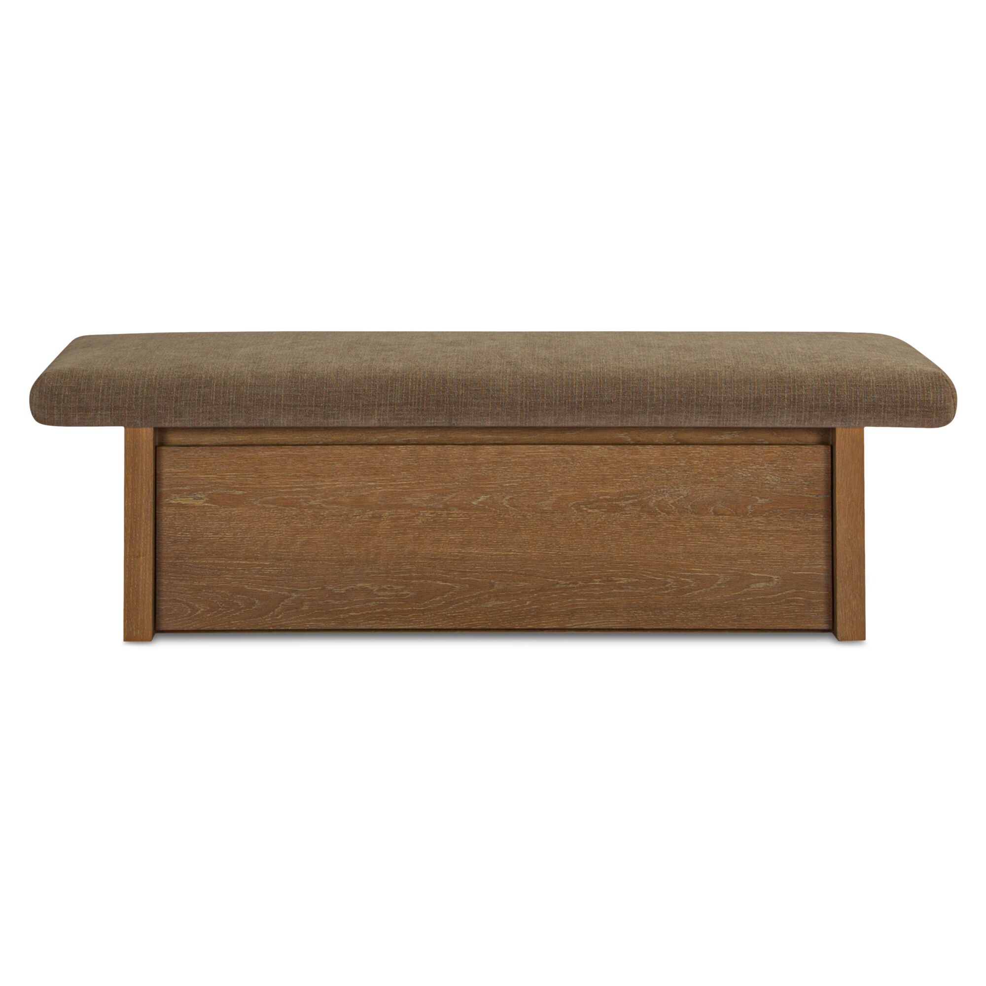 Gemma Storage Bench Taupe, Benche by Moe's Home, 60" width x 18.1" height x 24" depth View 1