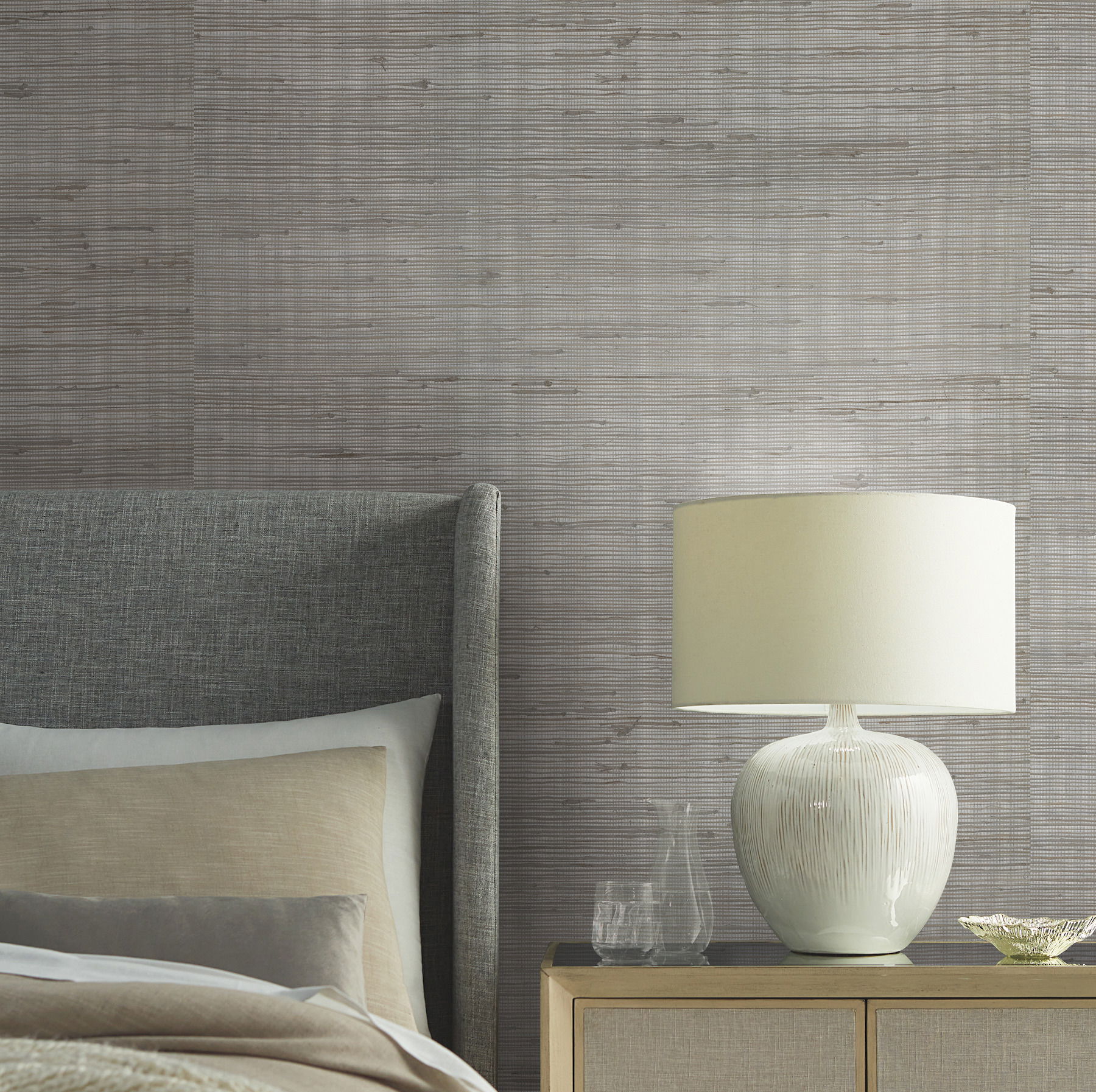 Jute Silver & Blue Metallic Wallpaper large image 