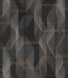 Debonair Geometric Black Peel & Stick Wallpaper, by York Wall, 18'10.8" length x 1'6" width x 0.02" depth thumbnail
