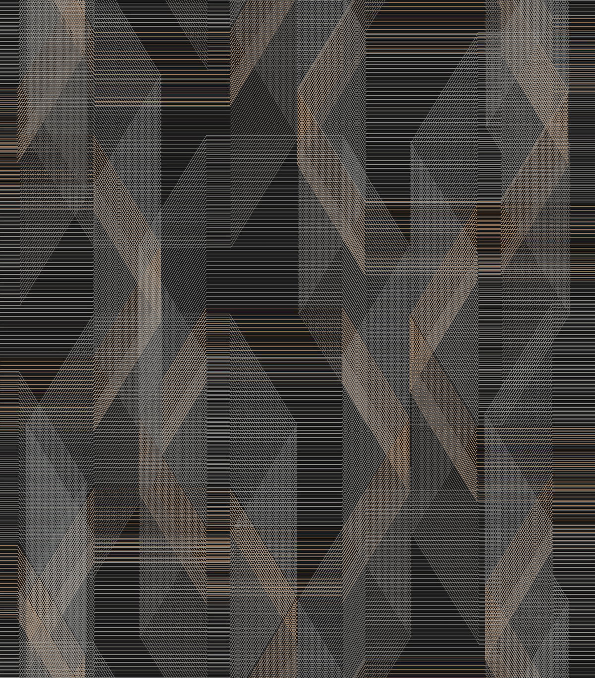 Debonair Geometric Black Peel & Stick Wallpaper, by York Wall, 18'10.8" length x 1'6" width x 0.02" depth