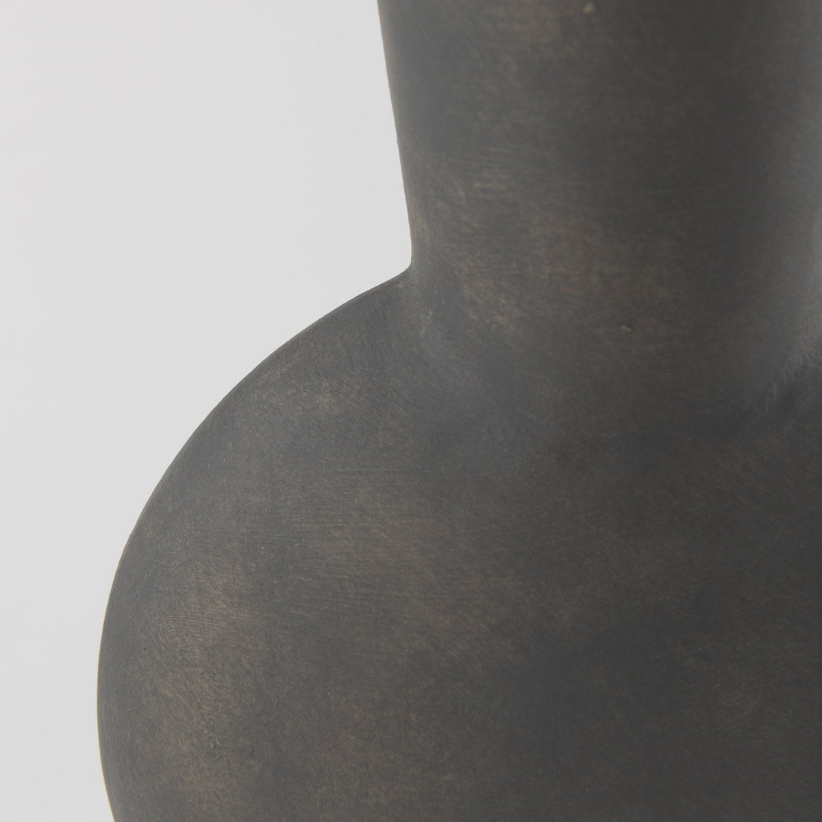 Kaz  Earthy Brown Ceramic Vase, by Mercana, 8.27" length x 3.94" width x 16.73" height View 9