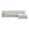 Clay Lounge Modular Sectional Coastside Sand, Sectional Sofa by Moe's Home, 133.5" width x 32" height x 89" depth thumbnail 1