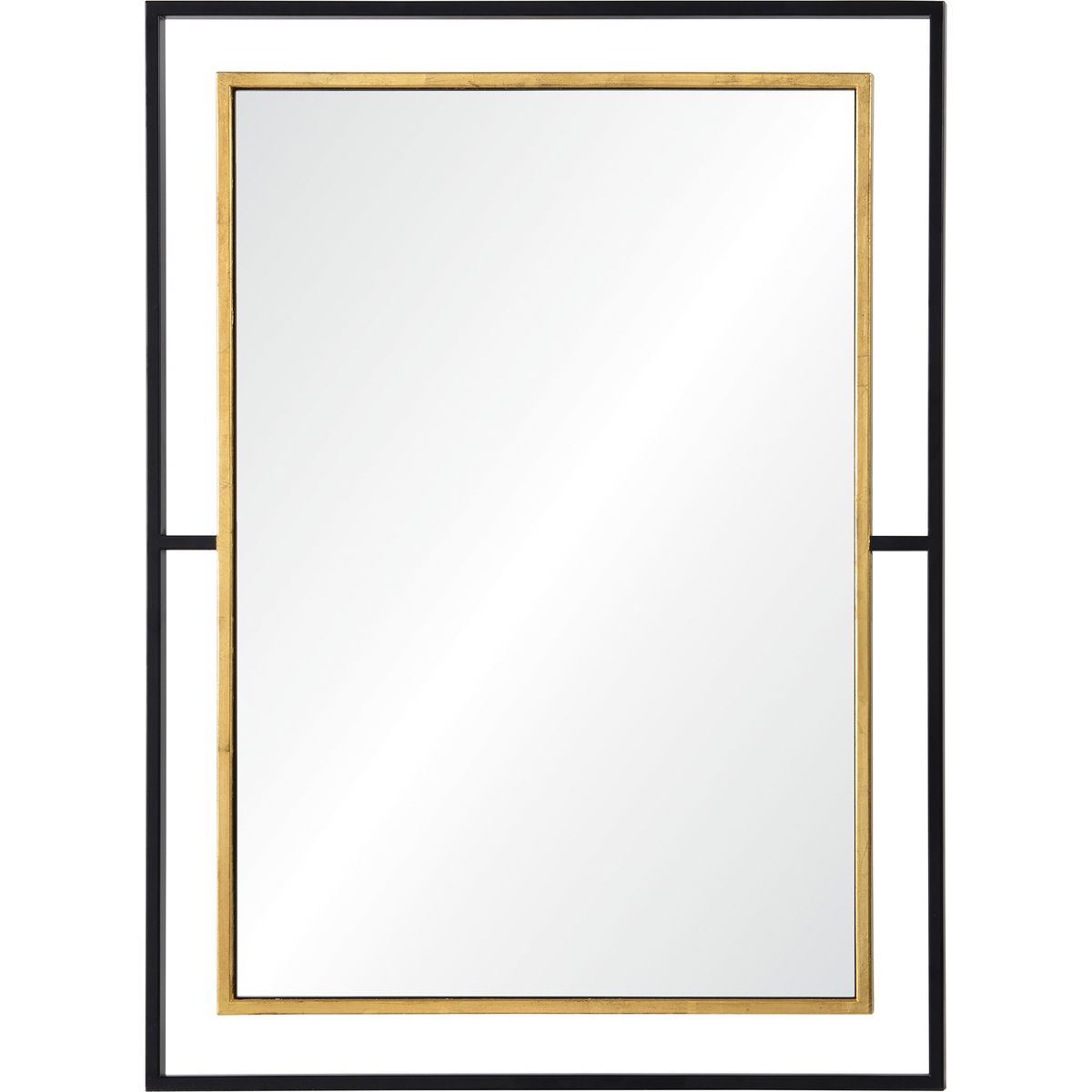 Gray Wall Mirror, by Renwil, 38" height x 1" depth View 1