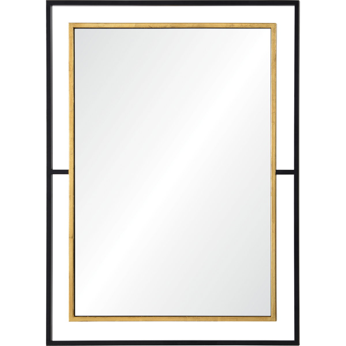 Gray Wall Mirror, by Renwil, 38" height x 1" depth View 1