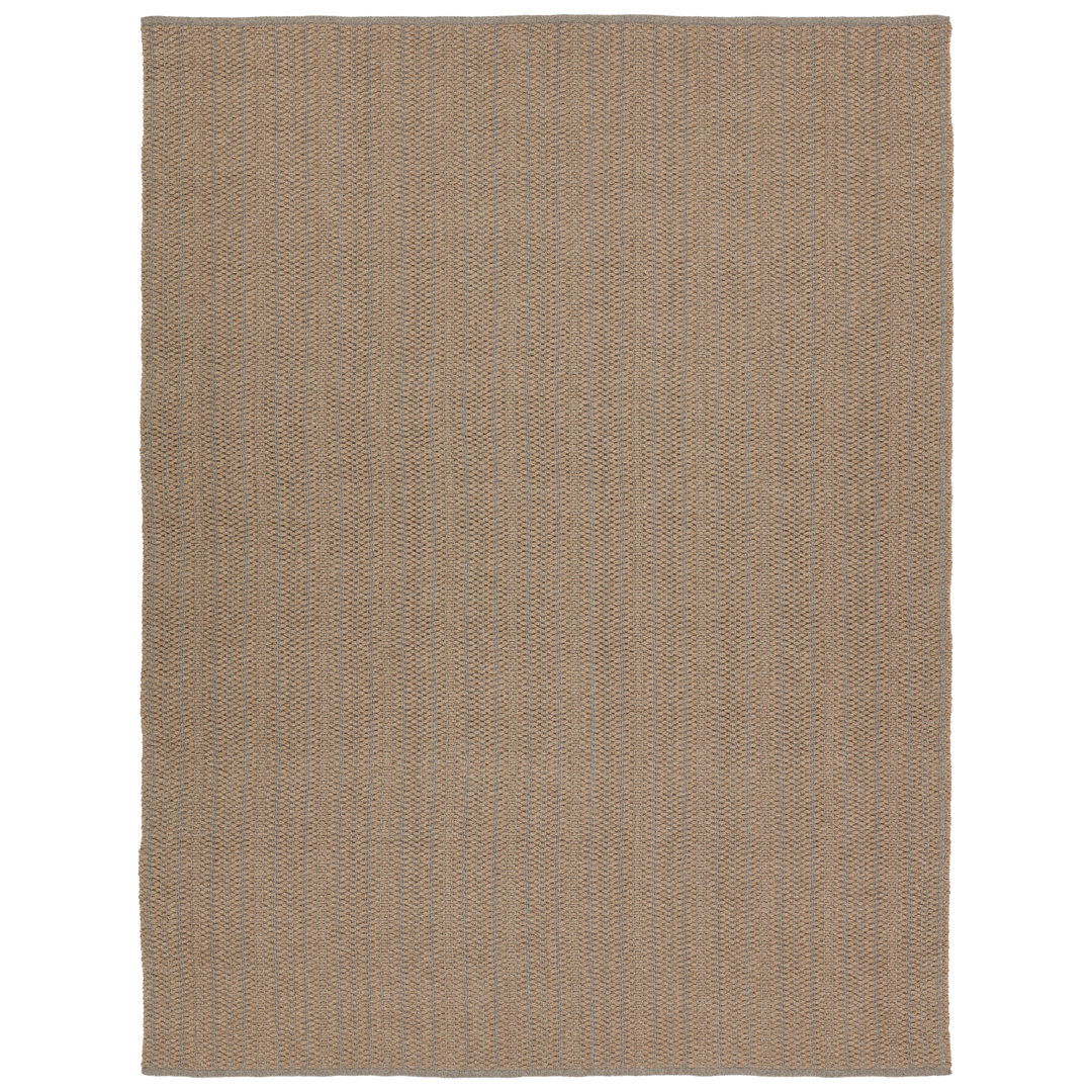 Elmas Handmade Indoor/Outdoor Striped Tan/Gray Area Rug (4'X6') large image 