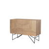 Darwin Light Brown Wooden 2 Door with 2 Shelves Accent Cabinet, Cabinets & Chest by Mercana, 44" length x 17.5" width x 30" height thumbnail 1
