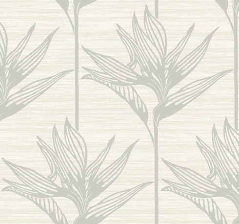 Bird of Paradise Grey Wallpaper