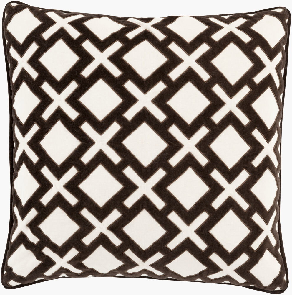 Alexandria Accent Pillow Down, Decorative Pillow by Surya, 18" length x 18" width