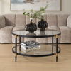 Chadid Round Glass Coffee Table, Furniture by Uttermost, 39" width x 18.25" height x 39" depth thumbnail 5