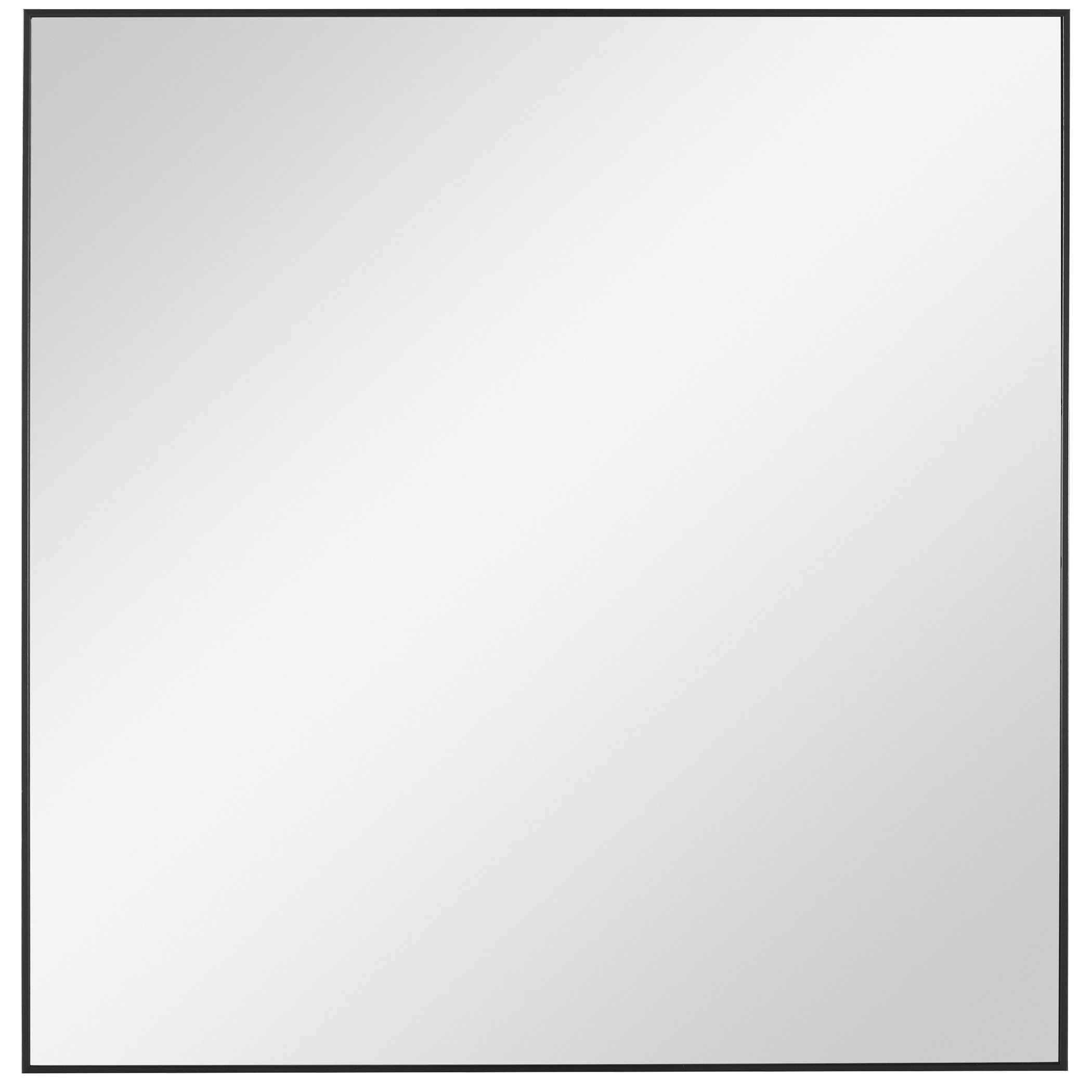 Alexo Black Square Mirror, by Uttermost, 28.5" width x 28.5" height x 1.25" depth View 1