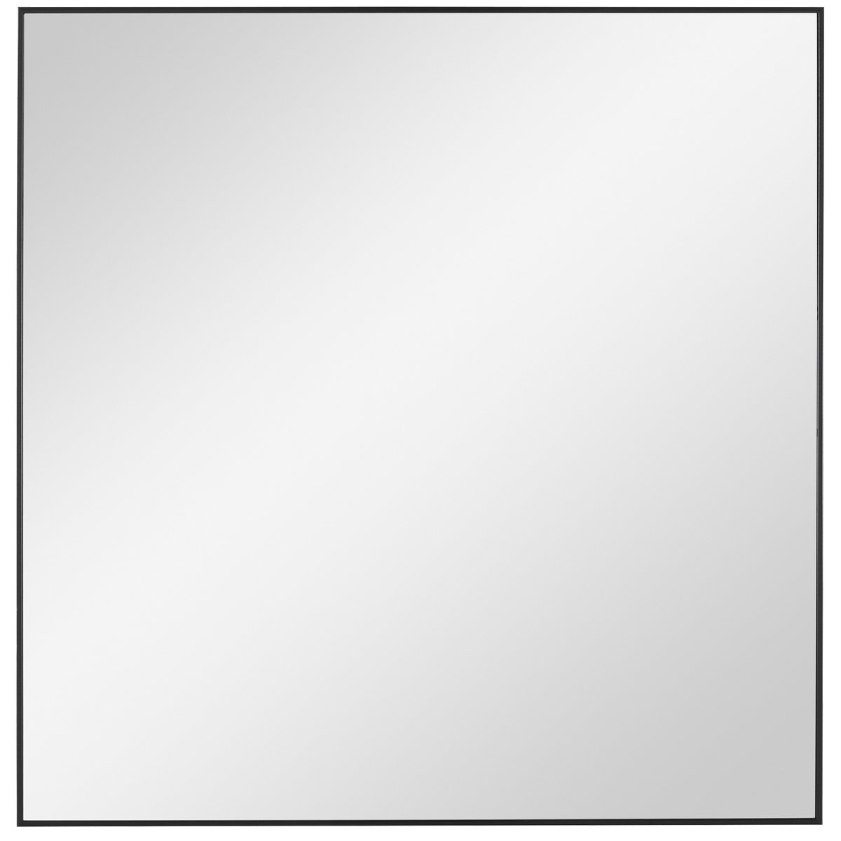 Alexo Black Square Mirror, by Uttermost, 28.5" width x 28.5" height x 1.25" depth View 1