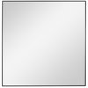 Alexo Black Square Mirror, by Uttermost, 28.5" width x 28.5" height x 1.25" depth thumbnail 1